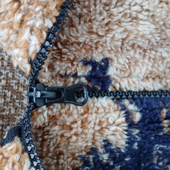 Mazmania Horse Fleece Jacket Sz L Sherpa Western Cowgirl - Picture 7 of 15